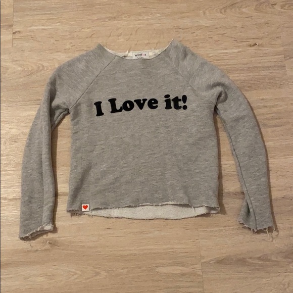 Wild fox Kids Sweatshirt Grey Like New Size 10 - Picture 3 of 4